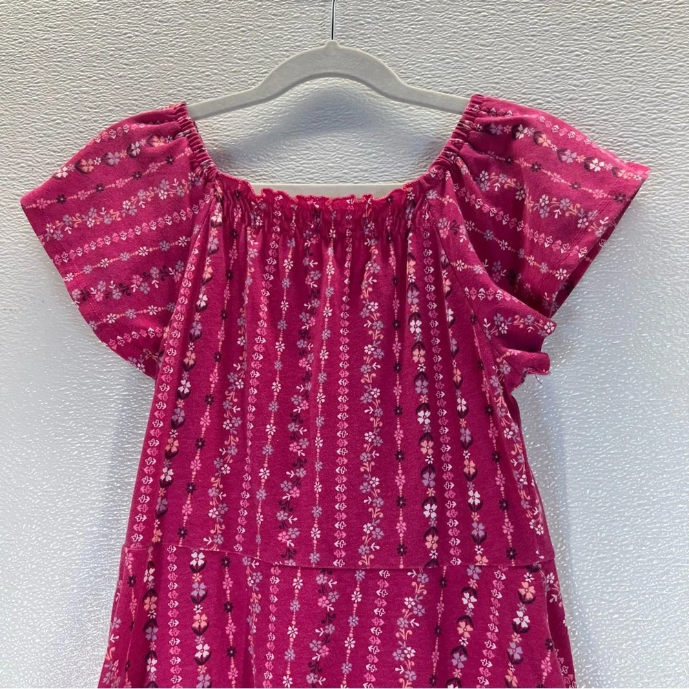 Girls Print‎ Smocked Dress - Pink
